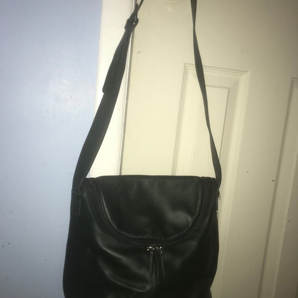 NWT MAXX NY Loden Green leather shoulder bag